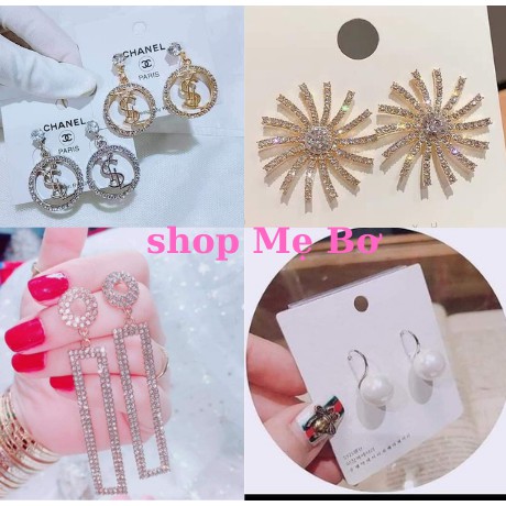 Bông Tai Dáng Dài Hình Cánh Hoa Đơn Giản Phong Cách Hàn Quốc