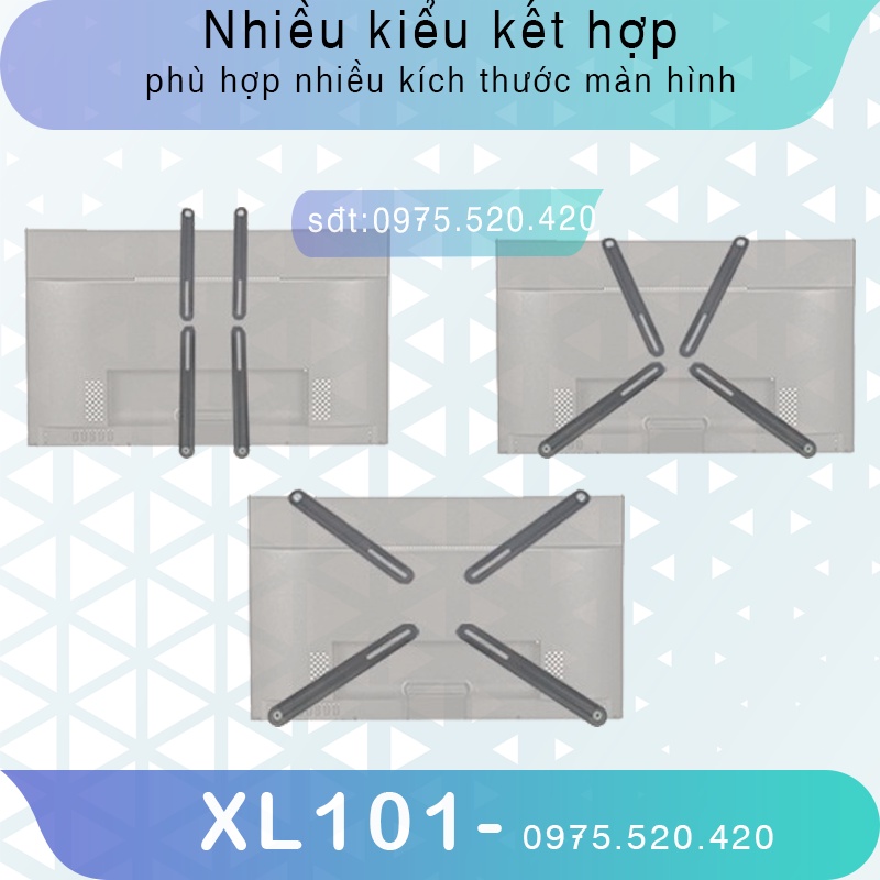 XL101 - Bộ Kẹp Màn Hình #Kẹp màn hình # Sử dụng cho màn hình không có lỗ ốc  [Màn hình 17 - 27 Inch]