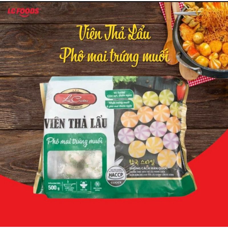 Viên thả lẩu - trứng muối phô mai 200gr/500gr