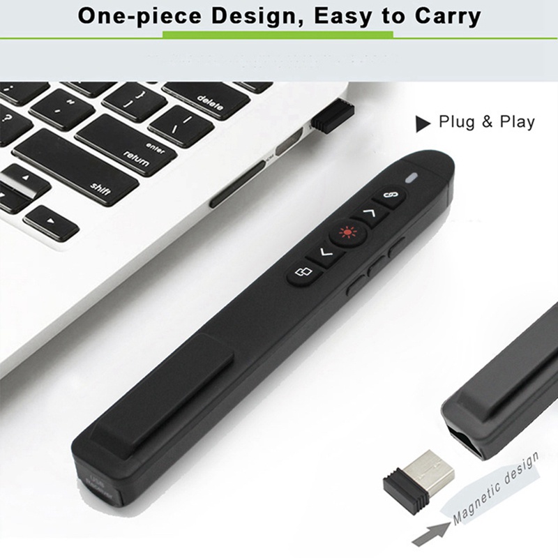 Wireless Presenter, Presenter RF 2.4GHz Powerpoint Presentation Remote Control PPT Clicker Presentation Pen