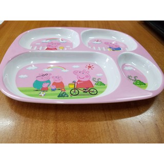Khay ăn cơm hoạt hình elsa và peppa cho bé