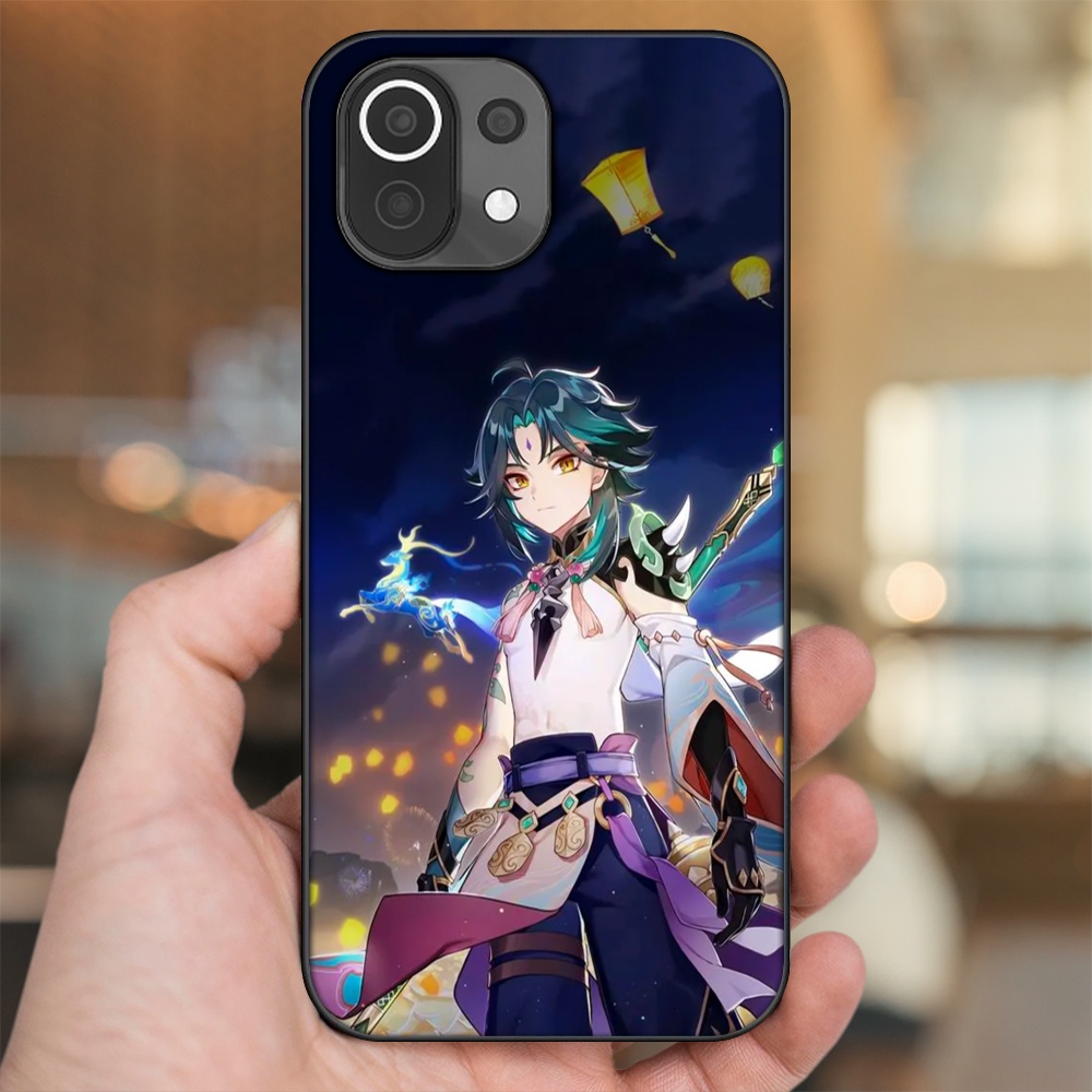Ốp lưng Xiaomi Mi 11 Lite viền đen in hình Xiao Genshin Impact