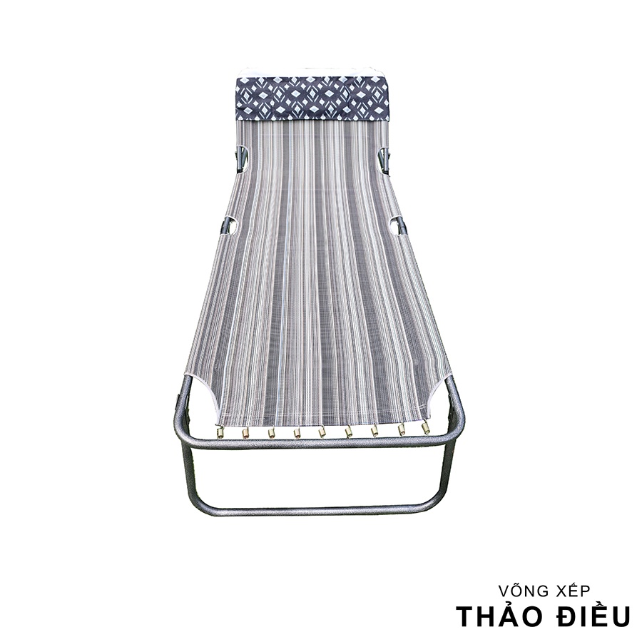 Giường xếp khung inox lợp dây bẹ cao cấp _võng xếp thảo điều