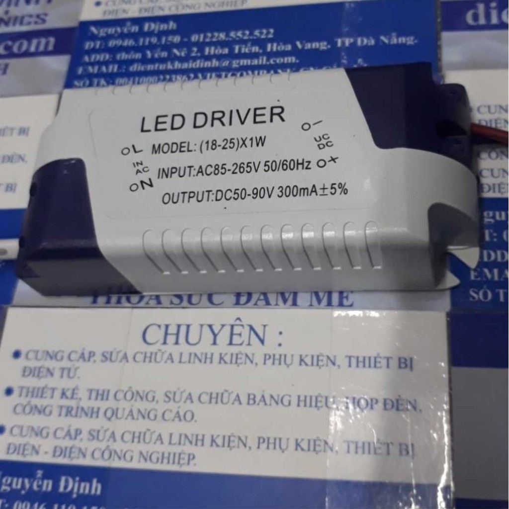 driver LED, tăng phô LED 18-25x1W, các loại 18W/21W/24W, trong nhà kde2349