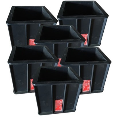 Khuôn đúc mẫu bê tông lập phương nhựa 150x150x150mm thường màu đen
