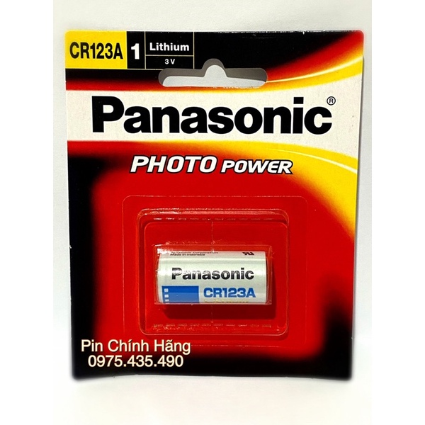 Pin CR123 CR123A Panasonic 3V Lithium Chính Hãng Vỉ 1 Viên