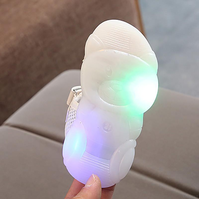 Giày Sandal Bằng Da Pu Có Đèn Led Phát Sáng Cho Bé