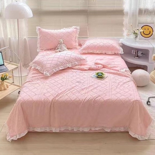 Bộ đũi bèo chăn trần mềm mại thoáng mát,bộ đũi 4 món chăb trần mềm mại