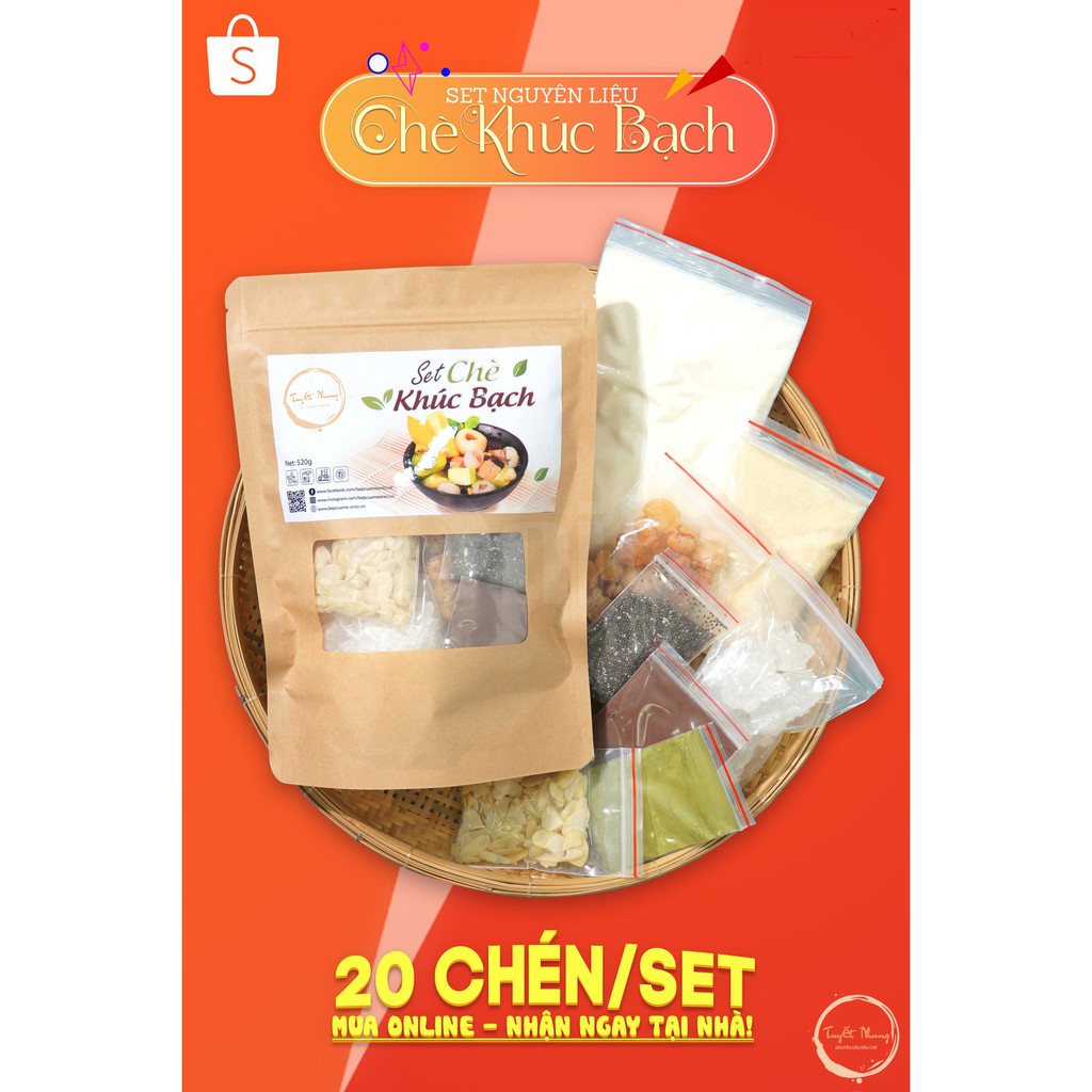 [ Now Ship] Set Chè Khúc Bạch Tự Nấu (Set Lớn 20 -22 Chén) Tặng Kèm Công Thức - TUYẾT NHUNG | BigBuy360 - bigbuy360.vn