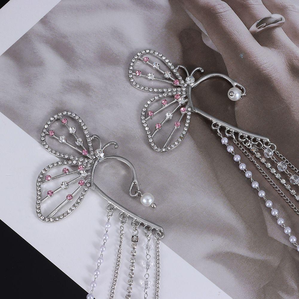 Khuyên Kẹp Vành Tai Đính Đá Lấp Lánh Thời Trang Cho Nữ