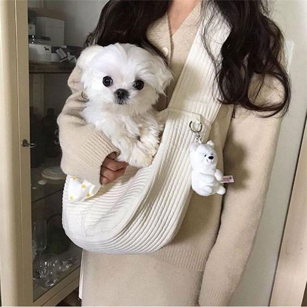 Chó Mèo Trắng Ba Lô Túi Xách Cho Mèo Đi Du Lịch Ngoài Trời Túi Đeo Vai Đơn Cho Mèo Sản Phẩm Cho Thú Cưng Mang Theo Cho Mèo Cún Con