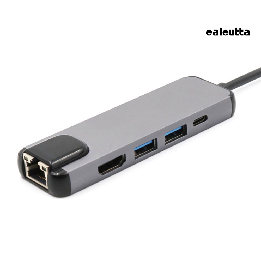 【Ready stock】5 in 1 Type C to 4K HDMI USB 3.0 Charging Hub Adapter Converter for MacBook Pro