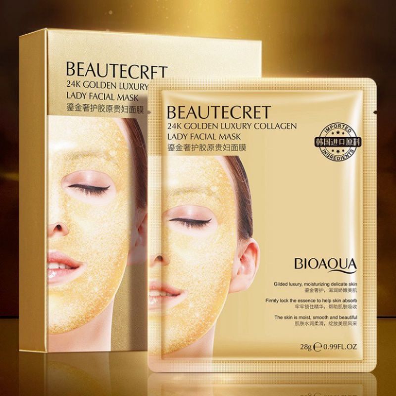 [Date 2024]Mặt Nạ Thạch Collagen Trong Suốt Cao Cấp Dưỡng Trắng Da BIOAQUA Dưỡng Ẩm Ngăn Lão Hóa Da