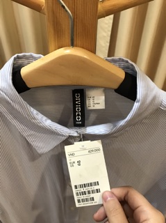 Sơ mi HM nguyên tag size 42
