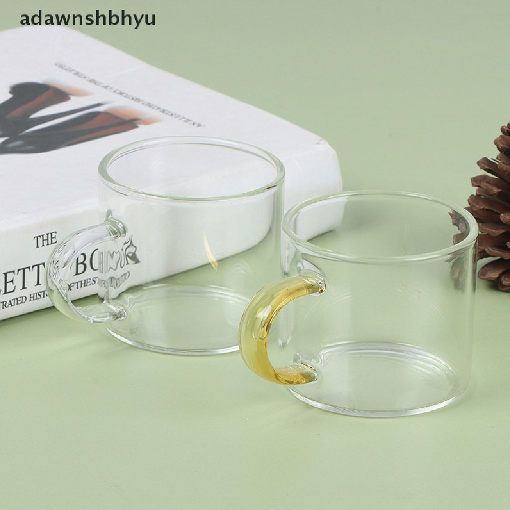 Cốc trà bằng thủy tinh borosie trong suốt cách nhiệt có tay cầm 80ml