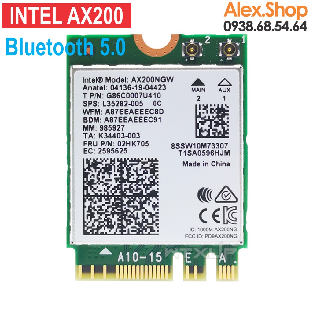 Card AX200/201 Wifi 6 3000M Bluetooth 5.0 Khe Cắm m2 Thích Hơp cho PC Laptop Adapter gắn Card WiFi | BigBuy360 - bigbuy360.vn