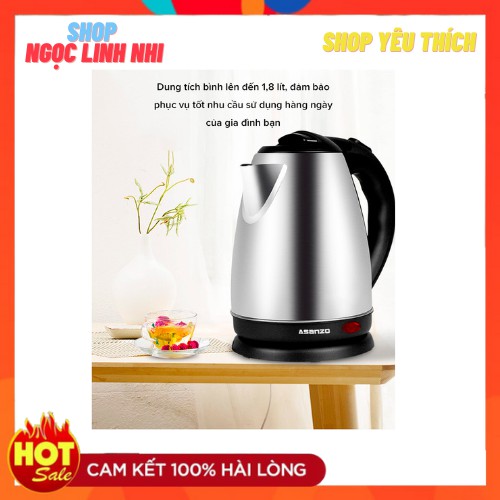 Ấm Đun Siêu Tốc Asanzo SK1800 dung tích 1.8 Lít 1500W  - SHOP NGỌC LINH NHI