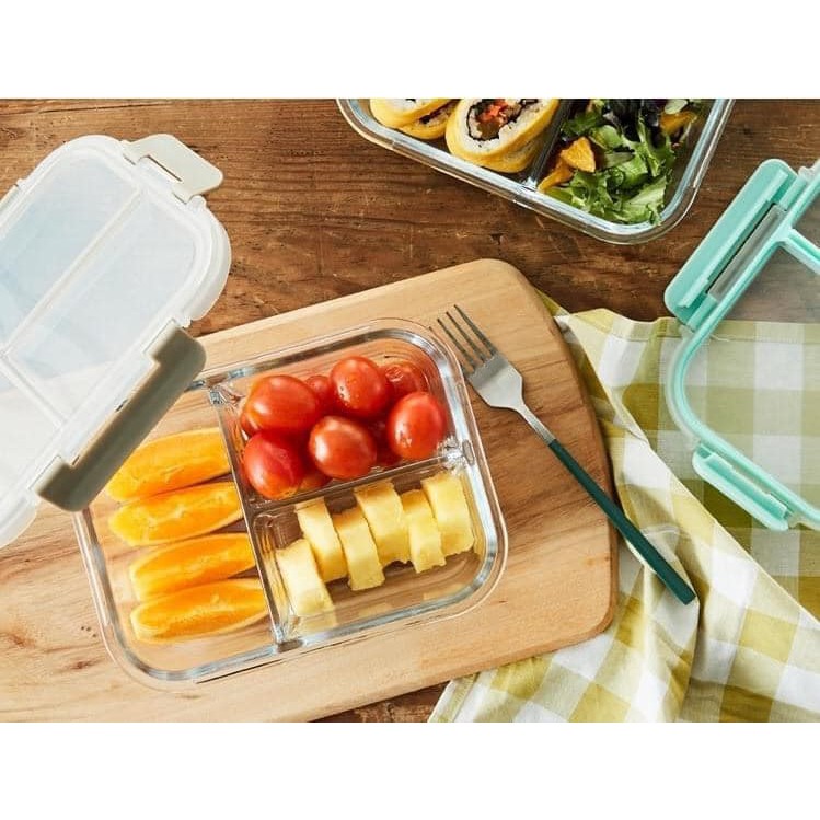 Hộp thủy tinh 3 ngăn Lock&amp;Lock Glass Food Container dung tích 1040ml