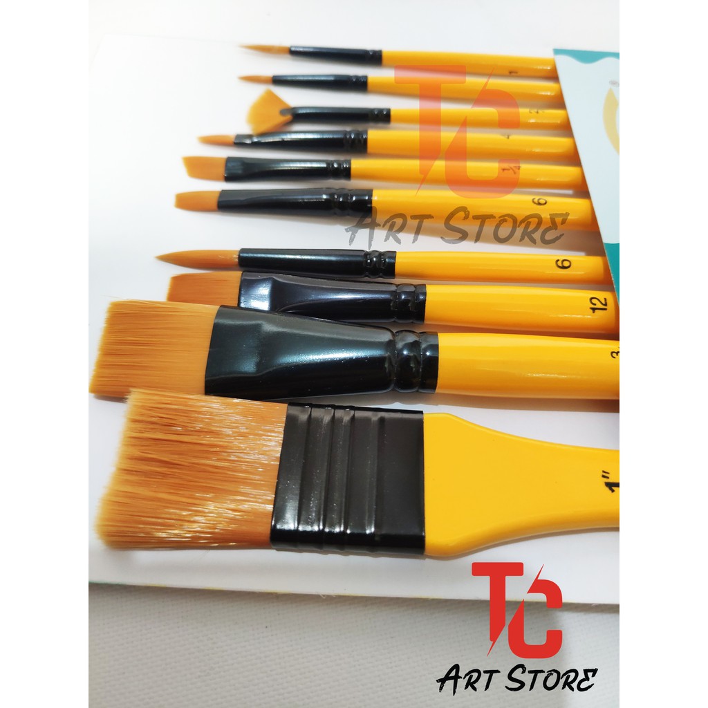 Set 10 Cây Cọ Vẽ Màu Acrylic ARTPOWER| (ZYY-10PC)