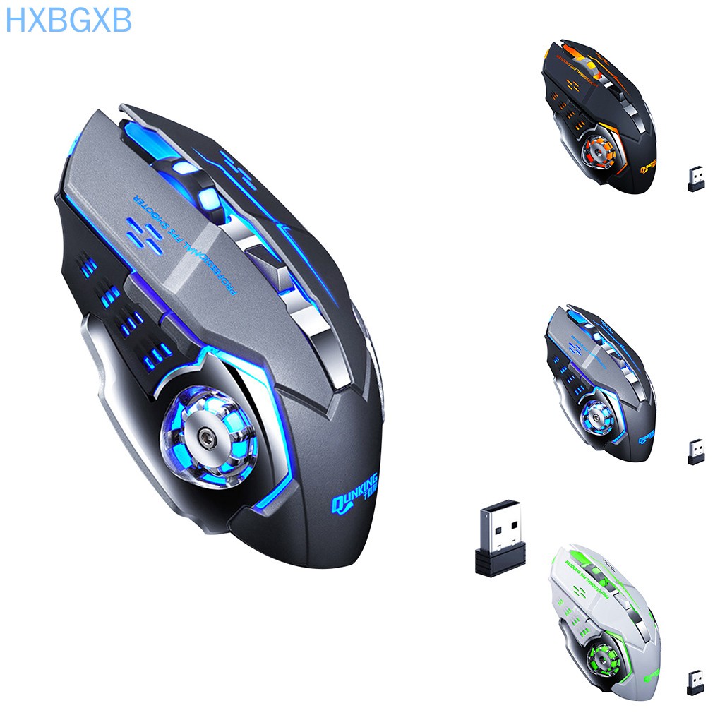 Chuột Máy Tính Không Dây 7 Màu 2.4g 6 Nút Bấm Dùng Để Chơi Game