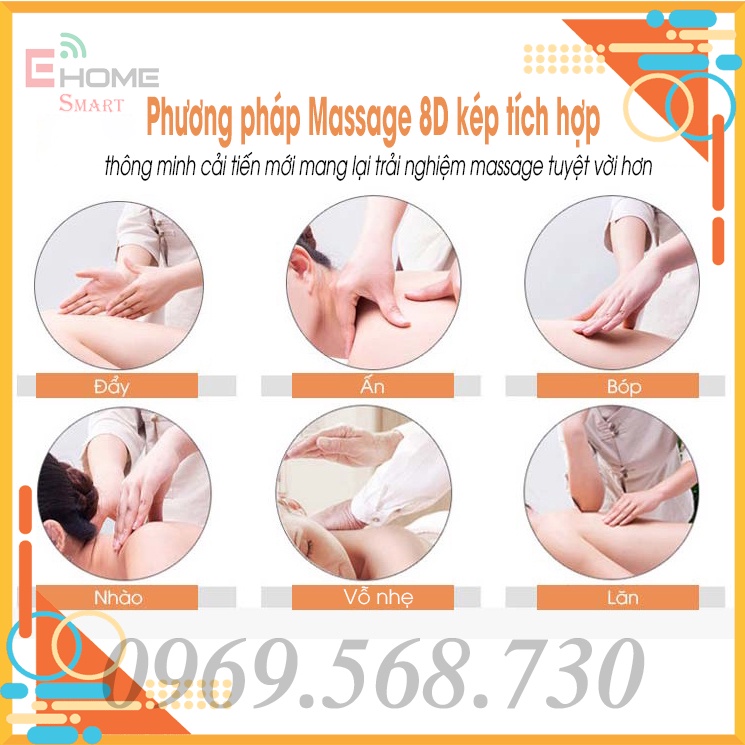Gối Massage Cổ Vai Gáy Hồng Ngoại 16 Bi Cao Cấp Trị Liệu Công Nghệ Nhật Bản Osaka Chính Hãng