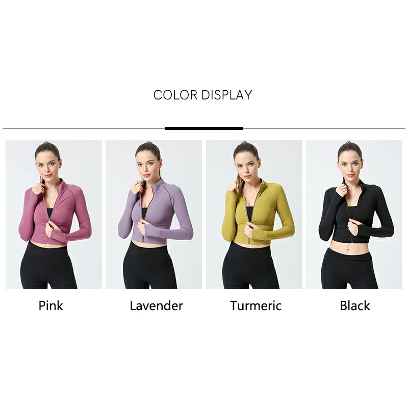 Lululemon Áo khoác thể thao  có dây kéo tùy chọn màu sắc dành cho nữ cw5002