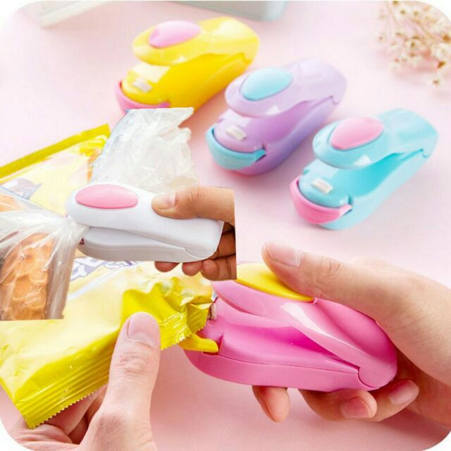 Máy hàn miệng túi mini dập tay dùng pin