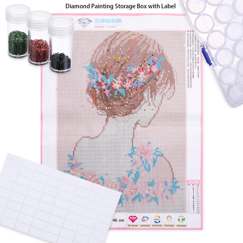 Hộp Nhựa Rỗng Đựng Hạt Cườm Làm Tranh Đính Đá Diy