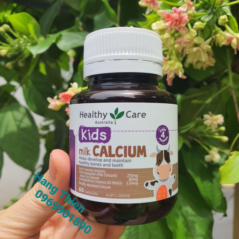 Viên milk canxi sữa cho bé từ 4 tháng của  Healthy Care _60 viên