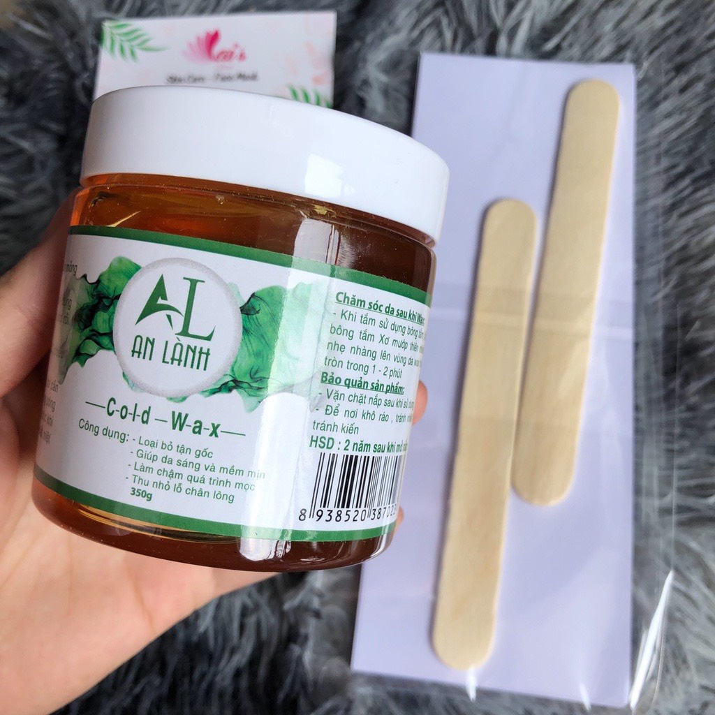 Wax An Lành Tặng Kèm 50 Giấy &amp; 2 Que Cold Wax 350g Giúp Loại Bỏ Tận Gốc, Da Sáng Và Mềm Mịn, Làm Chậm Quá Trình Lông Mọc