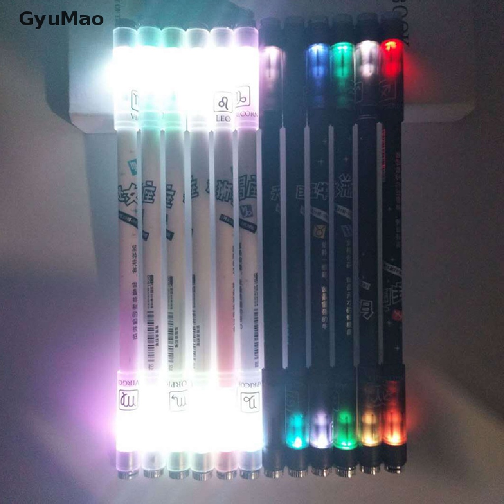 Bút gel xoay cxGYMO có đèn LED ánh sáng thời trang cực ngầu 0.5mm HDY