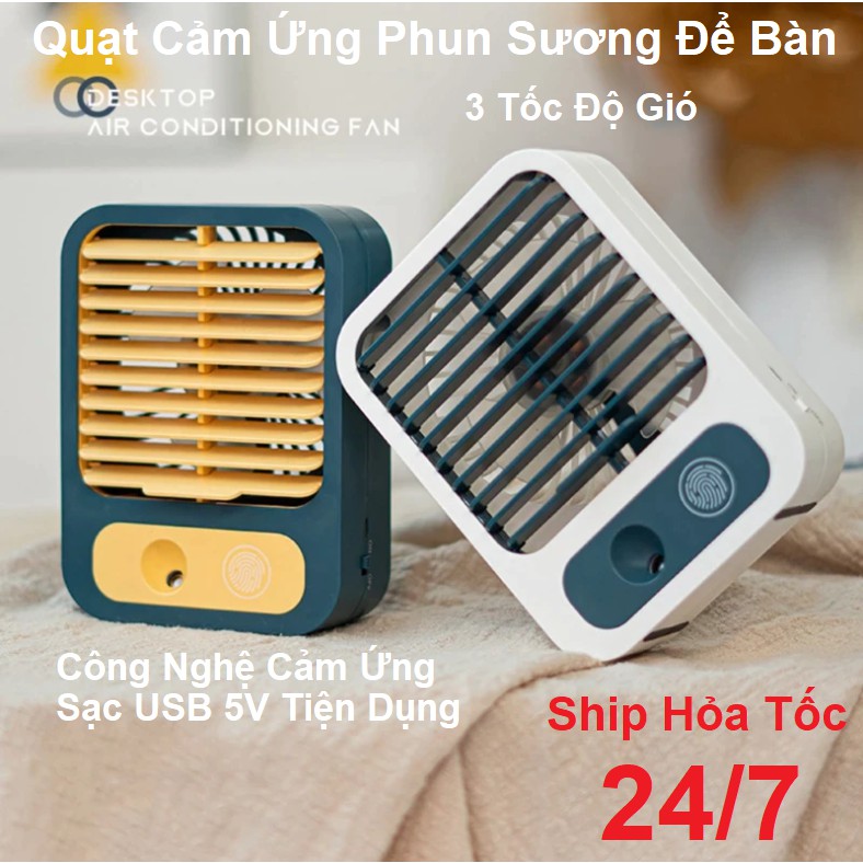 🌥️ Hot 🌥️ Quạt Điều Hòa Mini Cảm Ứng Công Nghệ Hàn Quốc - Quạt Điều Hòa Mini Phun Sương Hơi Nước Siêu mát 🌤️FREE SHIP🌤️