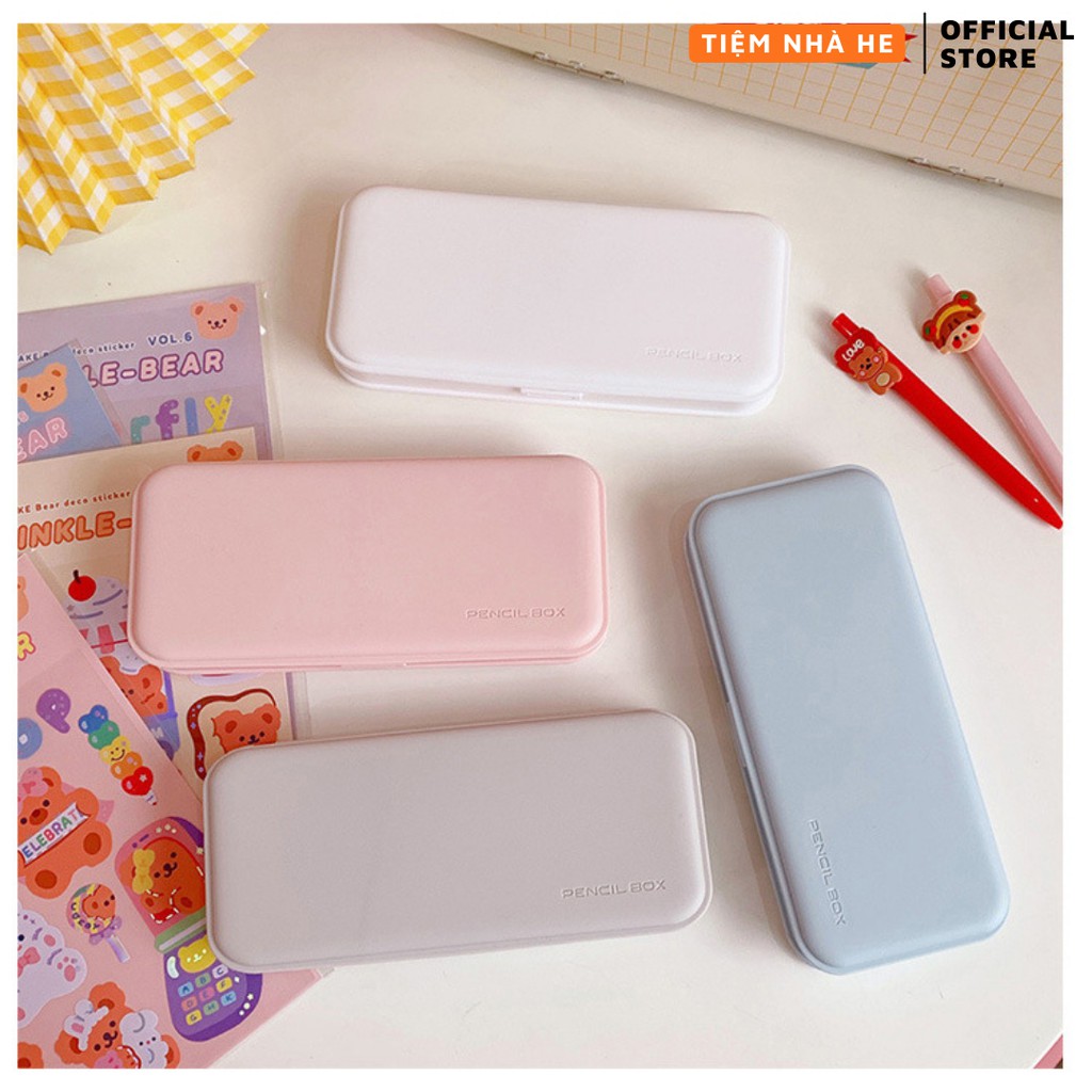 Hộp Bút Cute Tiệm Nhà He, Cho Bé Gái Thỏa Sức Sáng Tạo Cùng Sticker DIY Đi Kèm