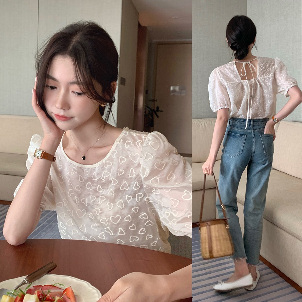 Áo Croptop Ngắn Tay Thắt Dây Sau Lưng Thời Trang Sành Điệu 51386