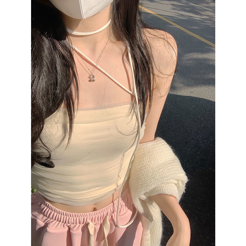 Áo Ống Lưới Croptop Trễ Vai Ngọt Ngào Quyến Rũ Cho Nữ