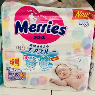 Tã Merries dán size S82 M64 L54 NB90