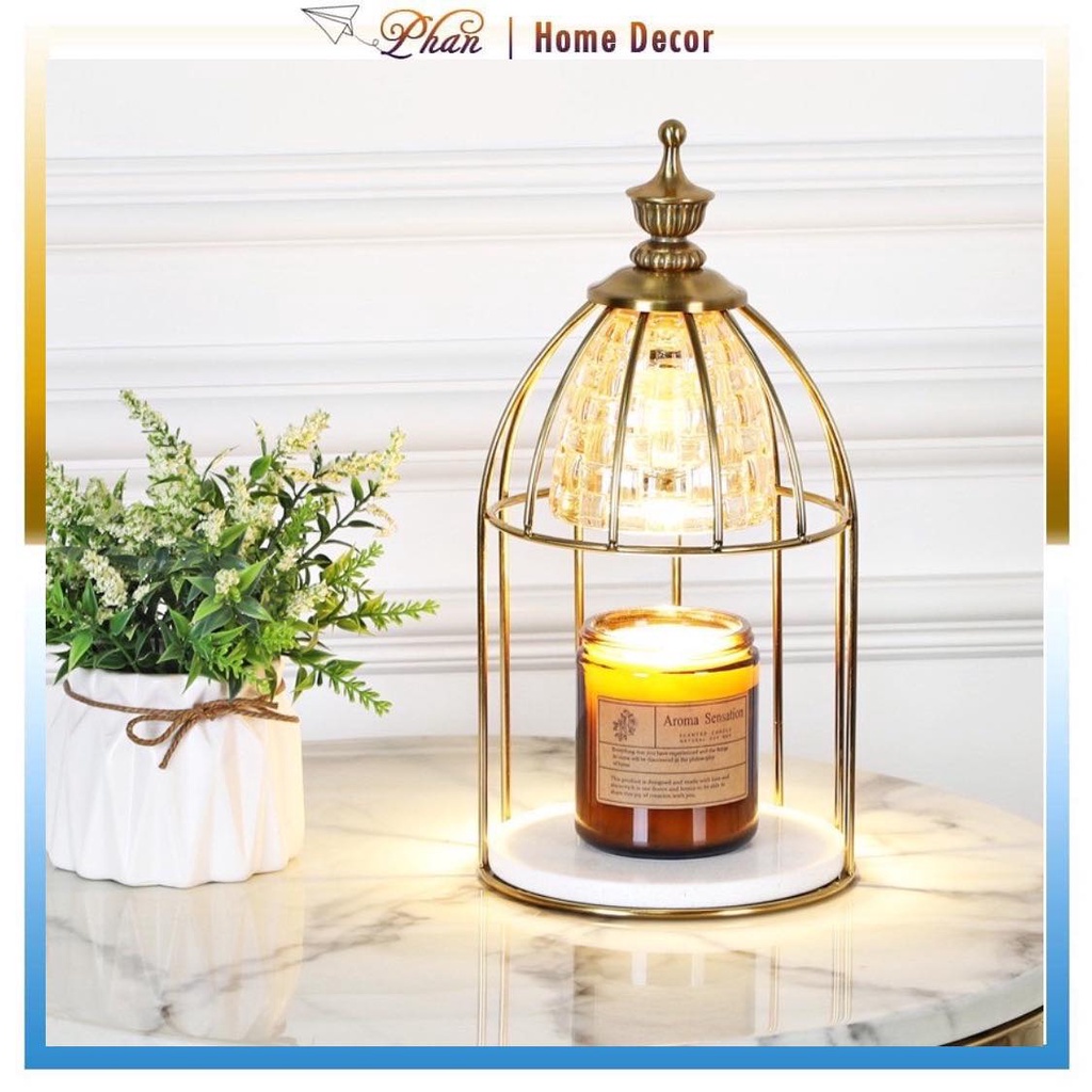 Đèn Đốt Nến Thơm Lồng Chim Chỉnh Sáng - Hẹn Giờ