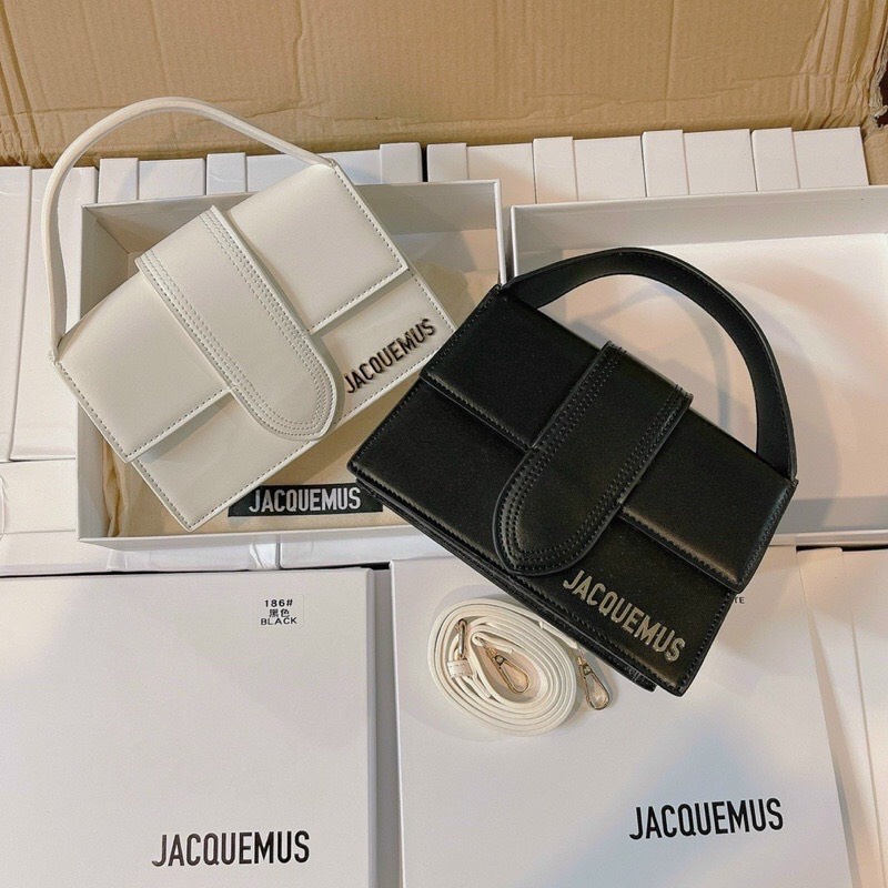 Túi Xách Nữ JACQUEMUS Phong Cách Mới 2022 Siêu Sang Chảnh Full Box+Túi Vải Rút Dây ảnh thật