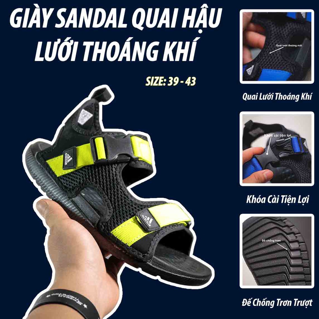 SANDAL NAM Quai Dù Lưới Thoáng Mát Siêu Nhẹ Chống Trượt [hàng việt nam chất lượng cao]