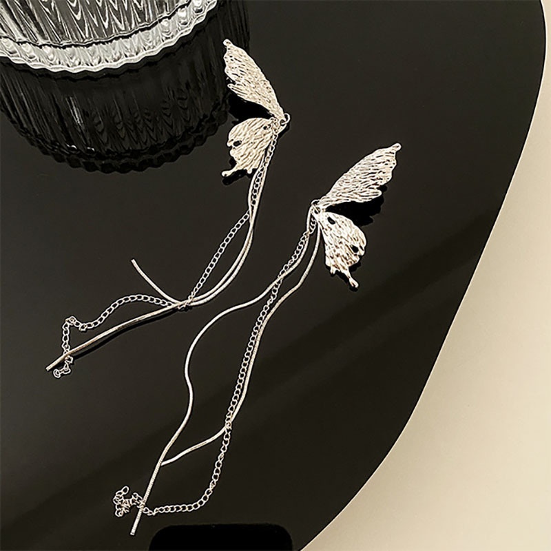 Bông Tai Cánh Bướm Dây Xích Phong Cách Harajuku Cổ Điển