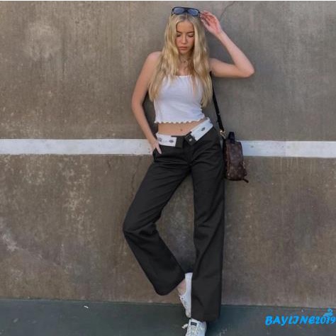 Quần Thể Thao Lưng Thấp Có Túi Và Khóa Kéo Màu Sắc Thời Trang Cho Nữ