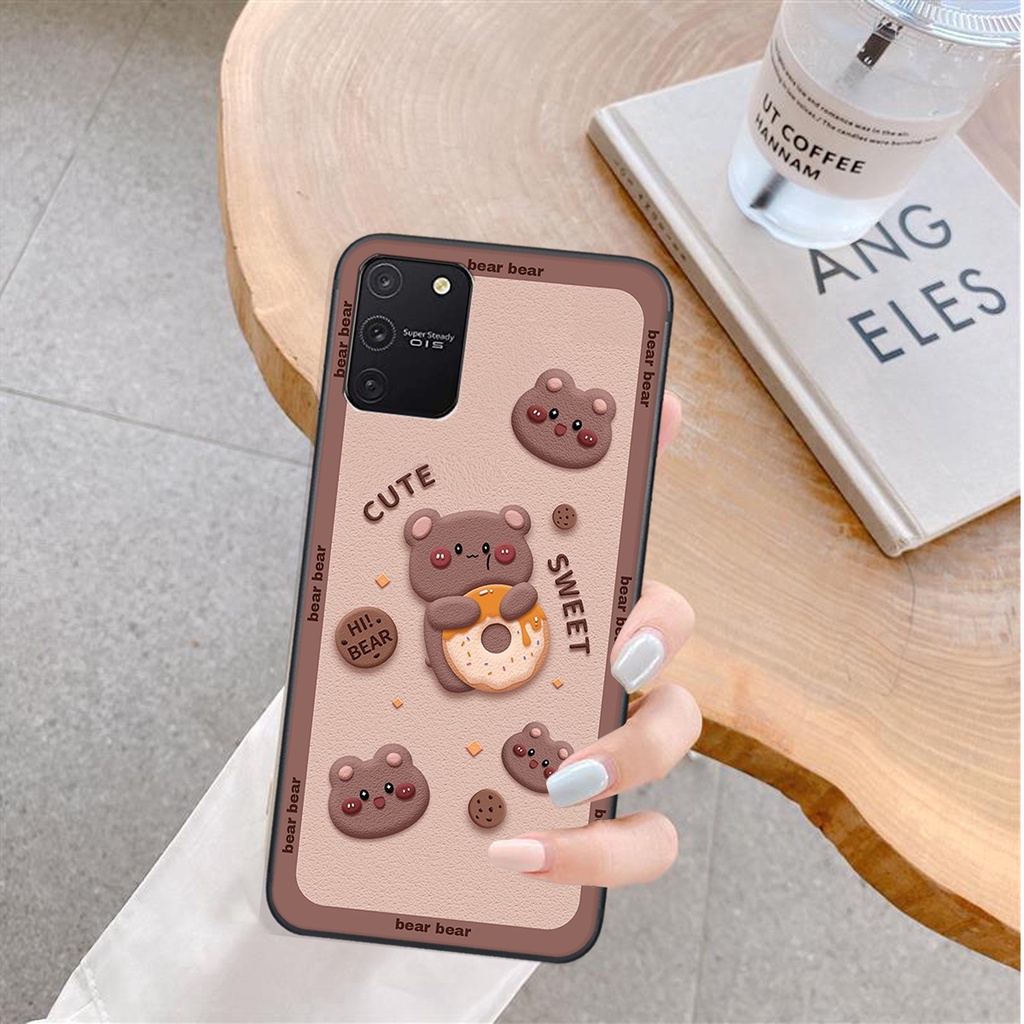 Ốp lưng Samsung Galaxy S10 LITE in hình Gấu nâu - hồng, Gấu Be@rick  cực CUTE, DỄ THƯƠNG