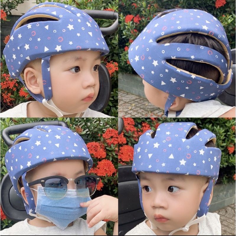 Mũ bảo vệ đầu cho bé đa năng - Nón bảo hiểm bảo vệ đầu cho bé tập bò/ tập đi/ chạy xe đạp/ ngồi xe máy - Hàng Việt Nam