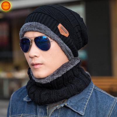 Combo Mũ len có khăn lót lông cao cấp cho Nam, Nữ Kiểu dáng mũ viền lông Hàn Quốc quà tặng mùa đông