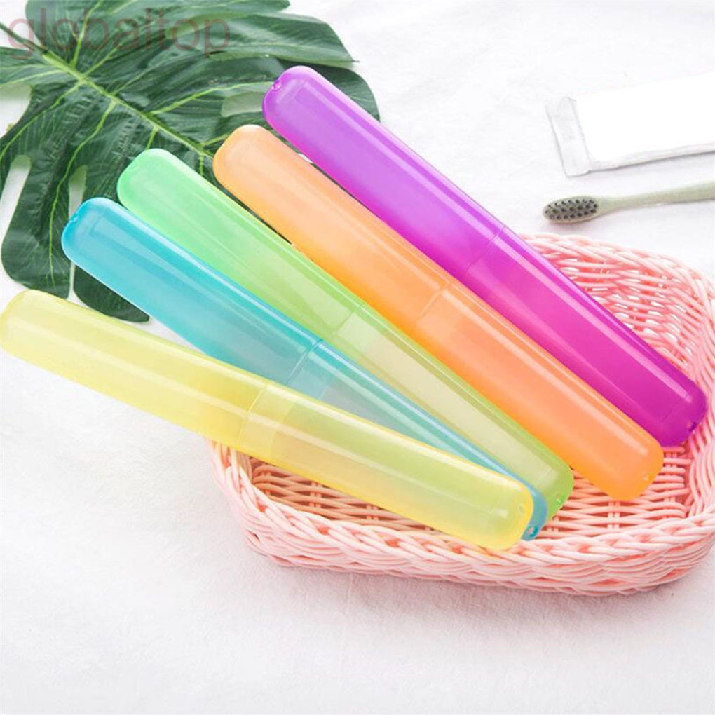 Set 2 hộp đựng bàn chải đánh răng bằng nhựa tiện dụng