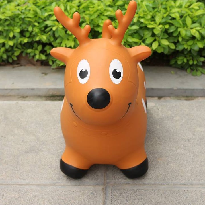 Đồ chơi thú nhún hình Tuần Lộc cho bé Toys House chính hãng kèm bơm