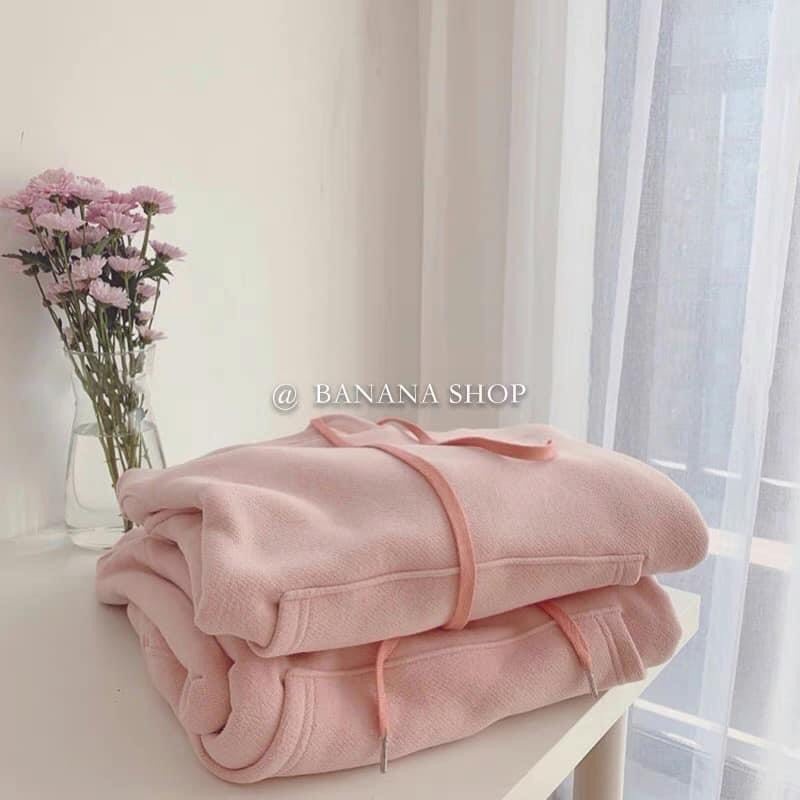 Áo Hoodie Nỉ Bông Dáng Rộng  [FS] Mặc thoải mái tay cánh dơi HỒNG XANH XÁM ĐEN phong cách Hàn Ulzzang