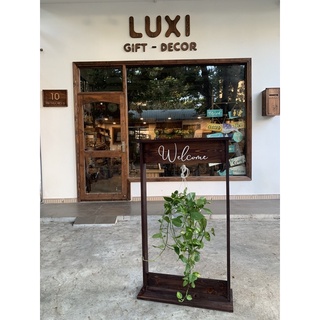 Hcm | kệ gỗ trang trí “welcome” treo hoa, kệ decor trang trí treo hoa đẹp, độc đáo luxi decor hcm