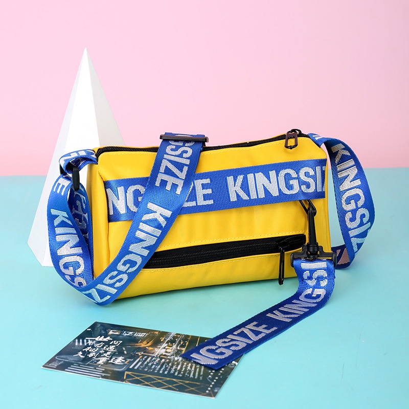 [Hàng Sẵn] Túi Messenger Dung tích lớn Vải Oxford Từ ngữ Tiếng Anh Dây đeo Vai cho Nữ Nam giới 【Wyoming060】