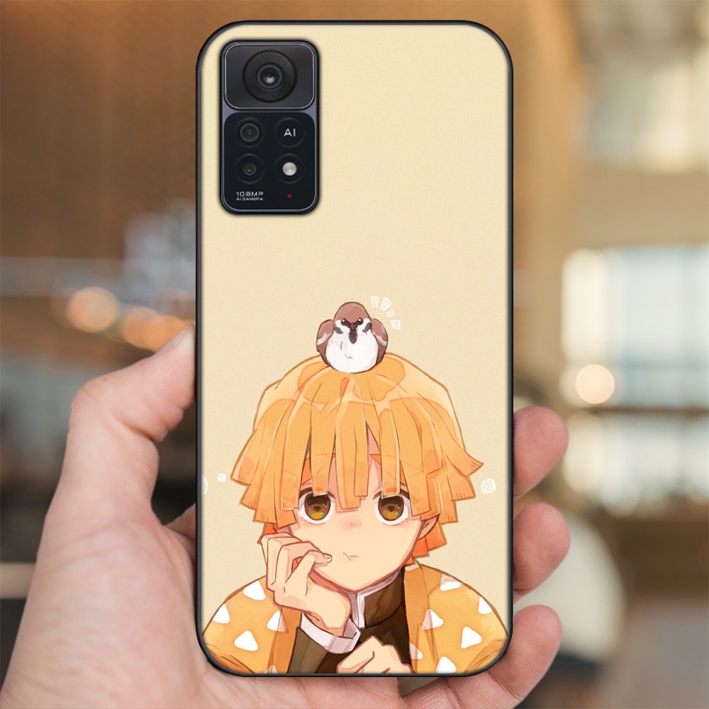 Ốp lưng Xiaomi Redmi Note 11 Pro 5G viền đen in hình Zenitsu Kimetsu no Yaiba